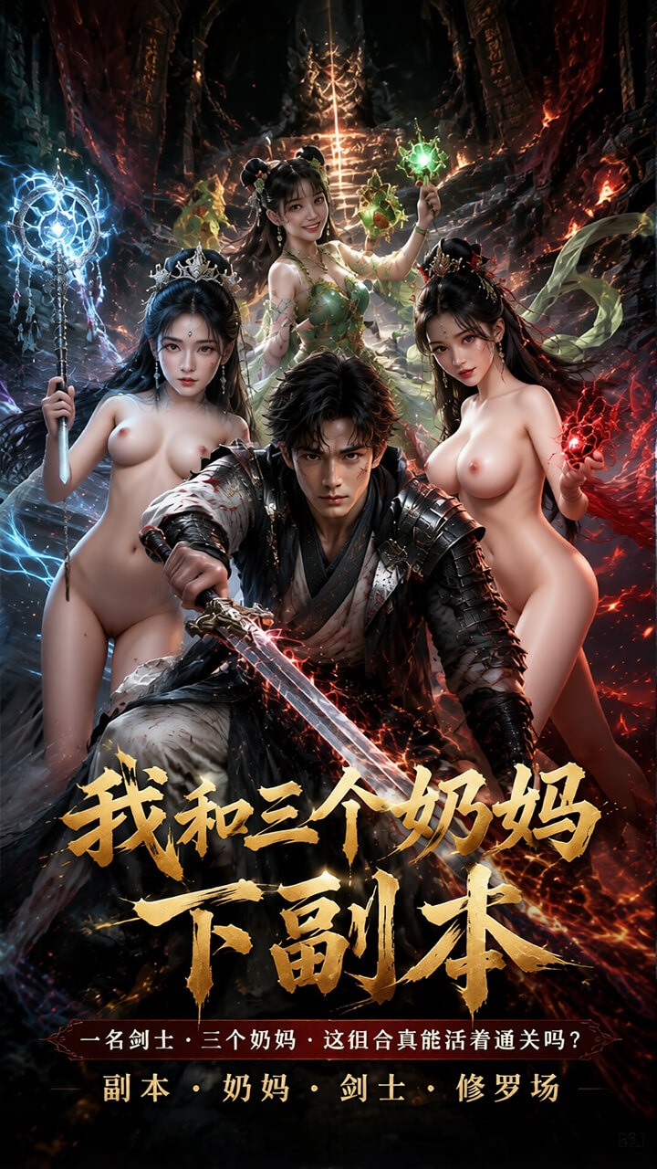 我和三个奶妈下副本海报